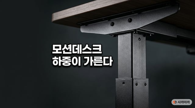 모션데스크 기둥 2단 조인트 클로즈업
