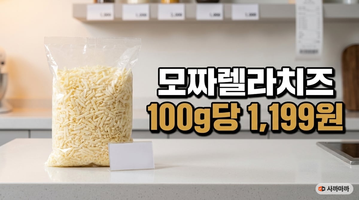 모짜렐라치즈 100g당 단가 비교 대표 이미지