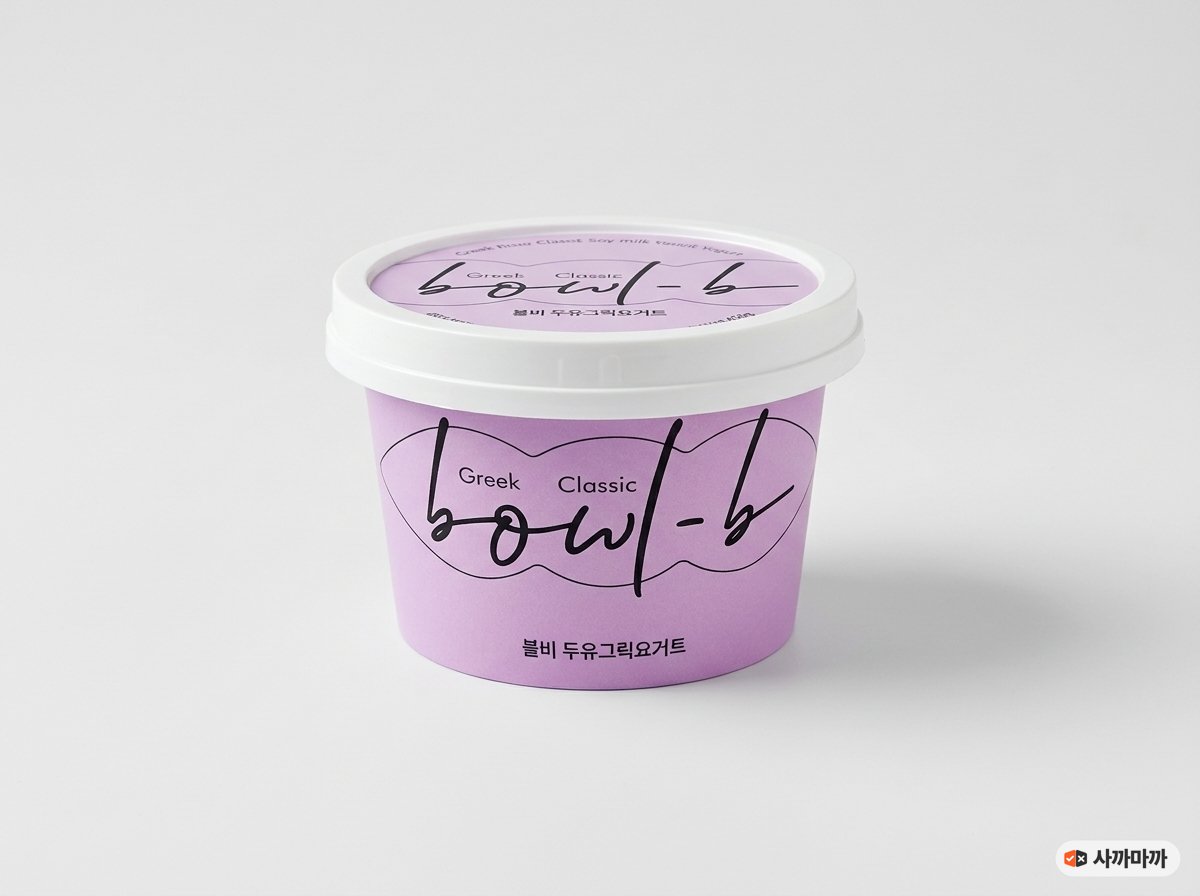 연보라색 용기의 볼비 두유 그릭요거트 클래식 450g