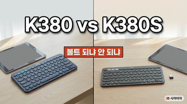 로지텍 K380과 K380S 블루투스 키보드 비교