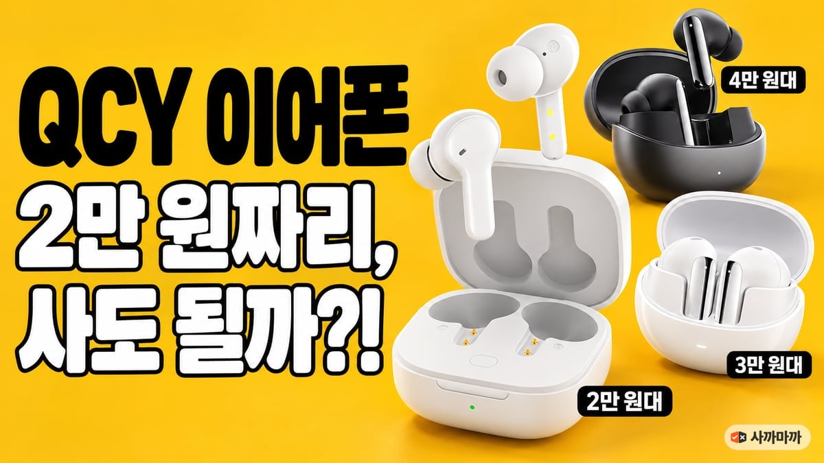 QCY T13·멜로버즈 프로 플러스·HT10 에일리버즈 프로 무선 이어폰 세 개와 2만 원짜리 사도 될까 문구가 들어간 썸네일